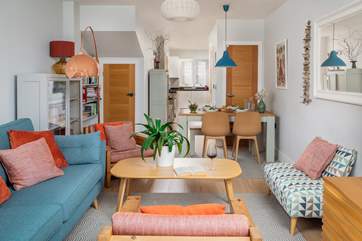 The fabulous open plan living-room.
