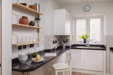 The kitchen is very well-equipped.