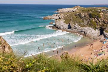 Spend long sunny days on Newquay bay .