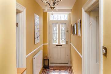 Welcome to Trevoole House, the hallway still retains the original tiles.