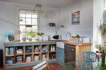 The bespoke kitchen has been inspired from the owners' house in France.