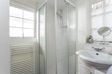 The downstairs shower-room is located near the rear entrance.