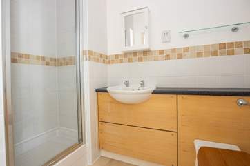 The en suite shower-room to the main bedroom.