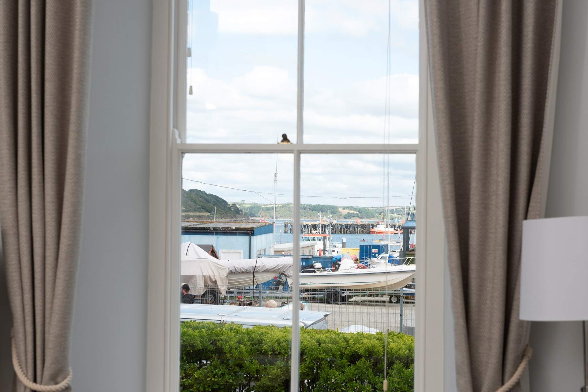 Views out over the harbour from High Tide. 
