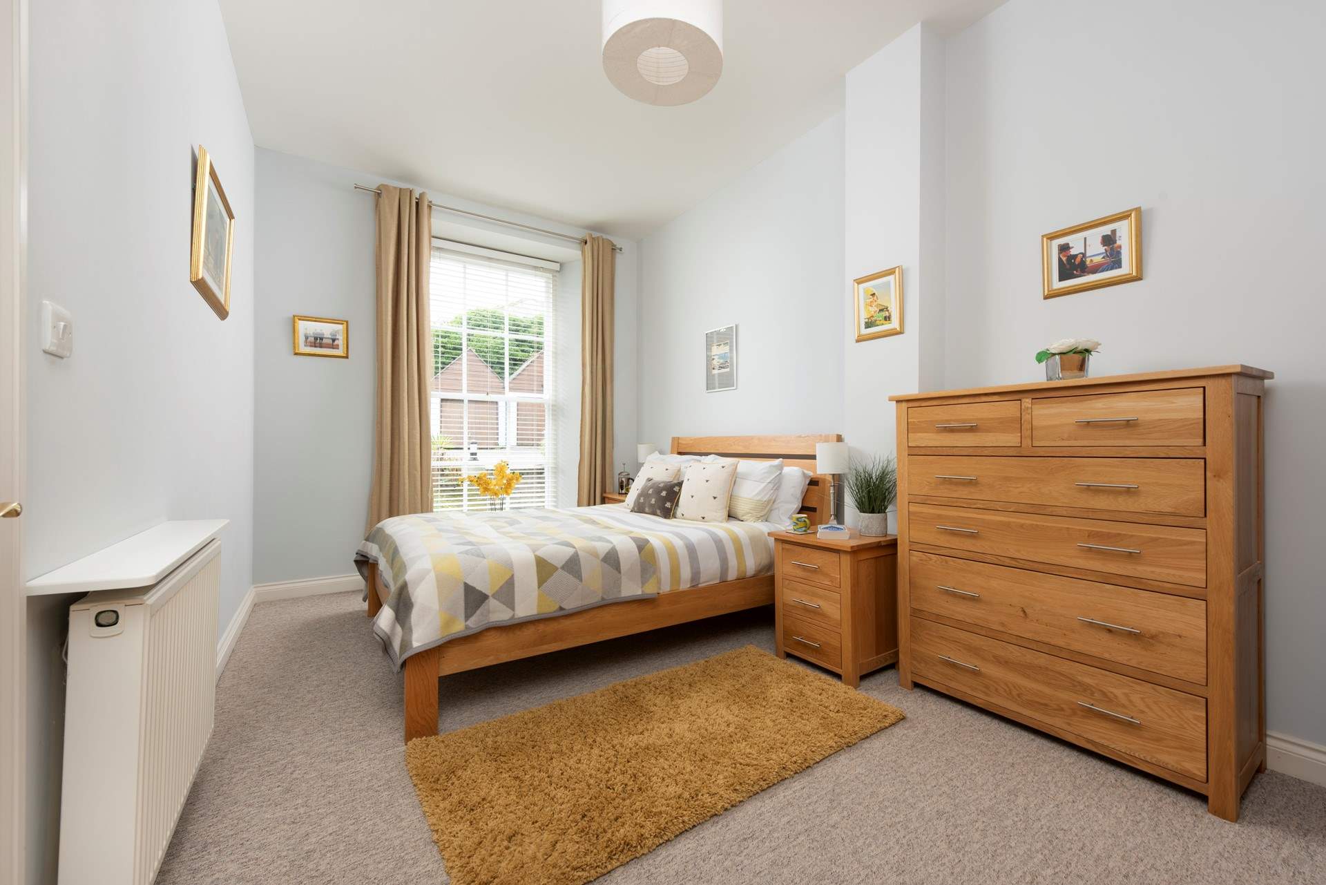 All three bedrooms are at the back of the property. 