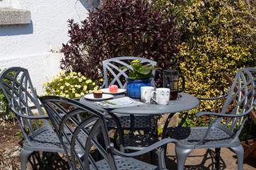 The outside terrace is perfect for afternoon tea.
