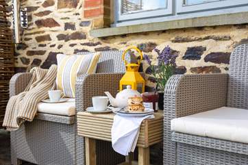 Morning coffee will be enjoyed from the patio area looking out over the surrounding fields.