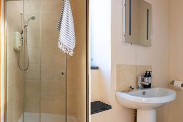 The en suite shower-room to the main bedroom.