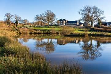 Walk down to the lakes and enjoy the tranquility of the setting whilst looking back towards the barns each and every morning.