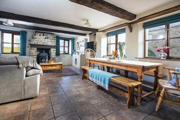 This lovely cottage enjoys countryside views.
