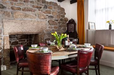 The dining-room is full of character.