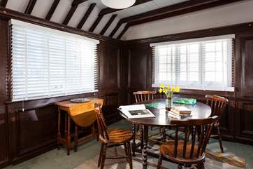 The traditional games-room overlooks the front of the house.
