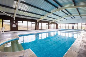 The amazing swimming pool is open all year come rain or shine.