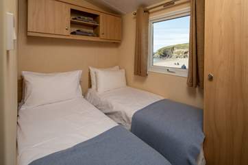 Twin room in the beach hut.