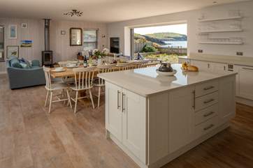 Dining, relaxing and cooking together is what makes this family home so special.