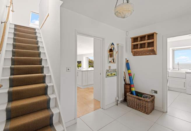 The entrance hall links the ground floor perfectly. The stairs to bedroom three lead up from the entrance hall.