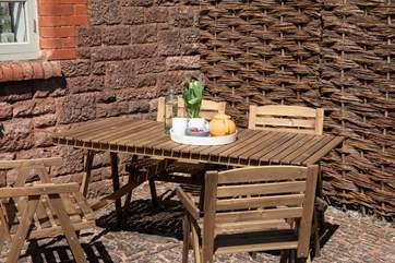 The private patio area is a real sun-trap.