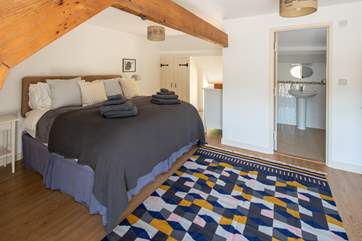 This is a fabulous bedroom, complete with super-king size bed and en-suite shower-room.