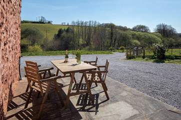 Peaceful countryside views from your private patio area.