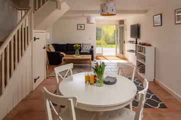 The open-plan living space is fantastic for socialising.