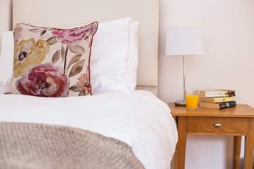 Luxury bedding in every room ensures a good night's rest.