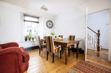 Dining in style overlooking the rear courtyard.