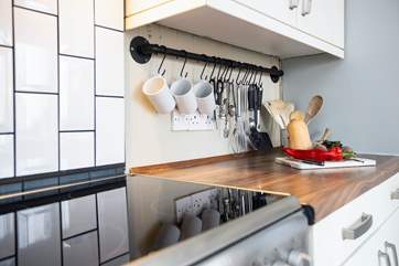 The kitchen is well-equipped for those who like to cook on holiday.