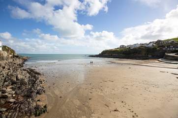 The lovely sandy beach at Portmellon is a minute's walk away.