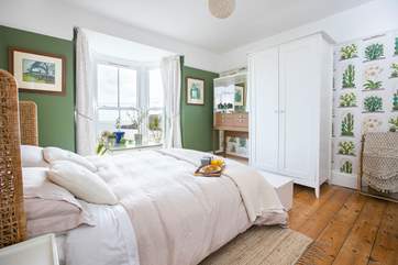 The main bedroom enjoys those fabulous views.