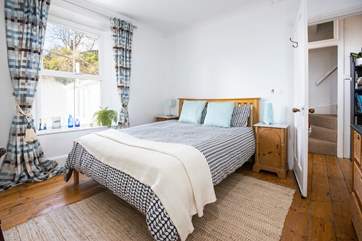 The second first floor double bedroom overlooks the courtyard.