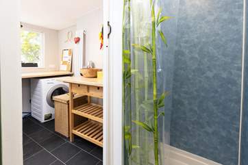 Looking from the ground floor shower-room through to the utility.