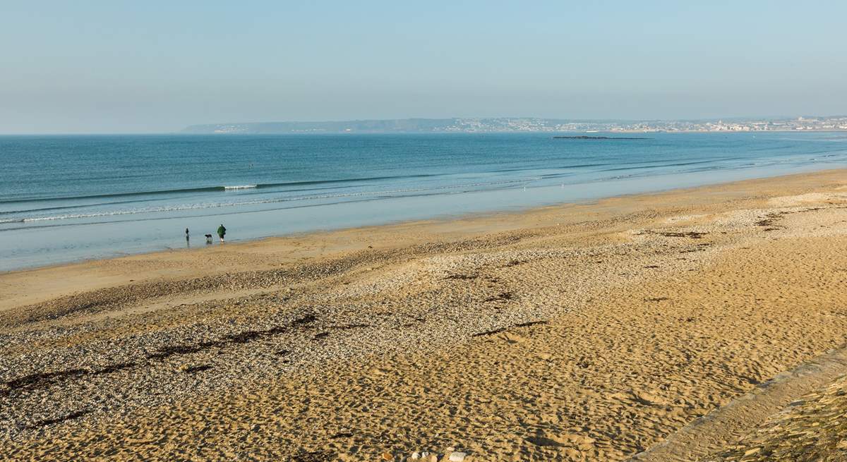 You will be spoilt for choice of beaches in this part of Cornwall, this is Marazion which is only a short drive away.