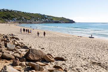 The beautiful sandy beach at Sennen is worth a visit during your stay.