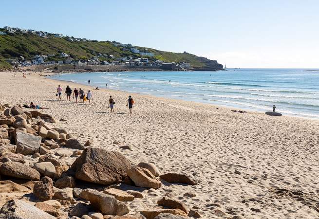The beautiful sandy beach at Sennen is worth a visit during your stay.