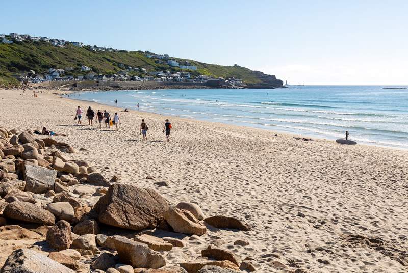 The beautiful sandy beach at Sennen is worth a visit during your stay.