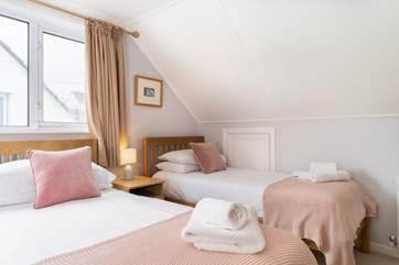 Two of the four beds in bedroom two.