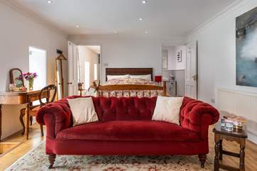 The Red Room is on the ground floor with its own en suite shower-room (Bedroom 1).