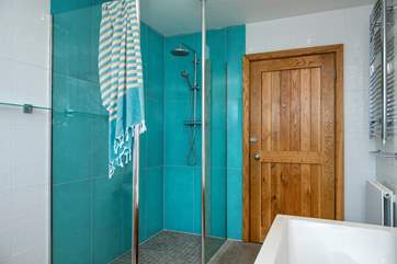 The family bathroom also has a walk-in shower.