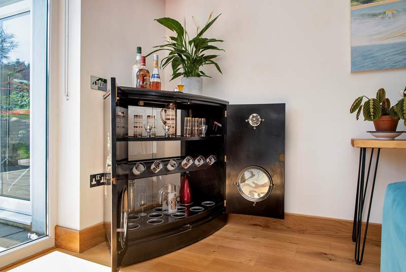 How cool is this, your very own cocktail bar!