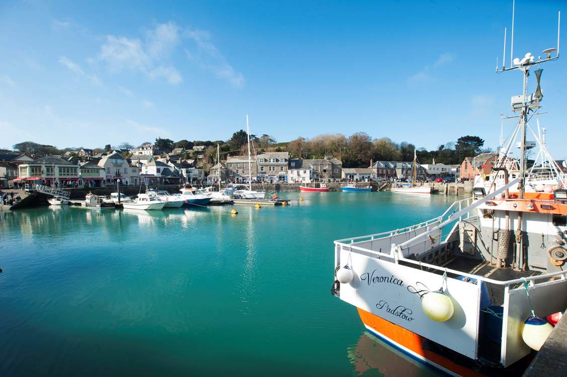 The ever popular Padstow - join a boat trip, wander the pretty harbourside streets, enjoy award-winning food and spot celebrity chefs.
