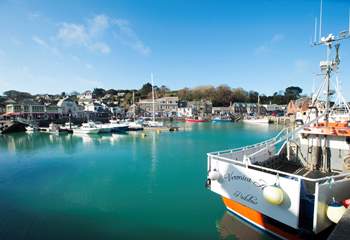 The ever popular Padstow - join a boat trip, wander the pretty harbourside streets, enjoy award-winning food and spot celebrity chefs.