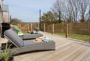 There’s room to play, a lovely deck to soak up the sunshine on and plan the week ahead. 