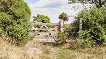 And through the private access gate to get to the moors.
