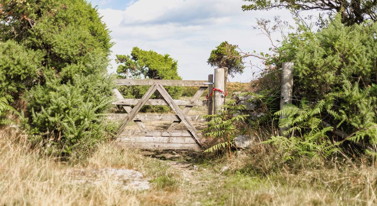 And through the private access gate to get to the moors.