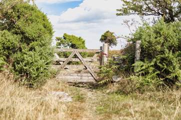 And through the private access gate to get to the moors.