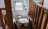 Looking down to the dining space. - Thumbnail Image