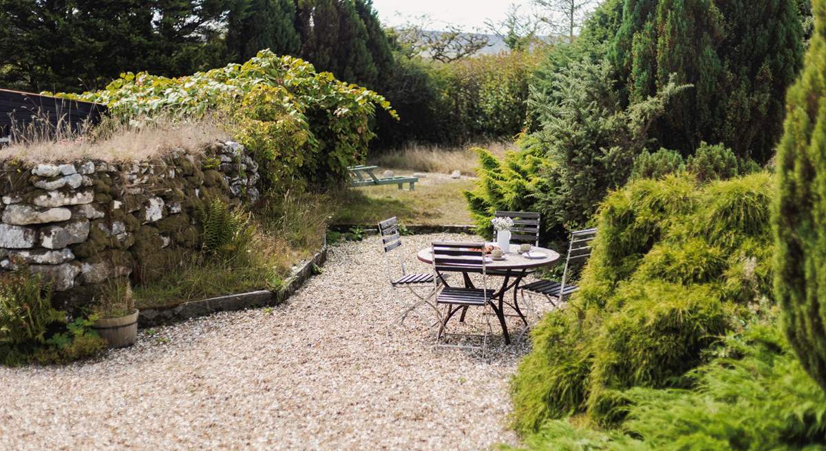 Time for tea and cake in the garden.