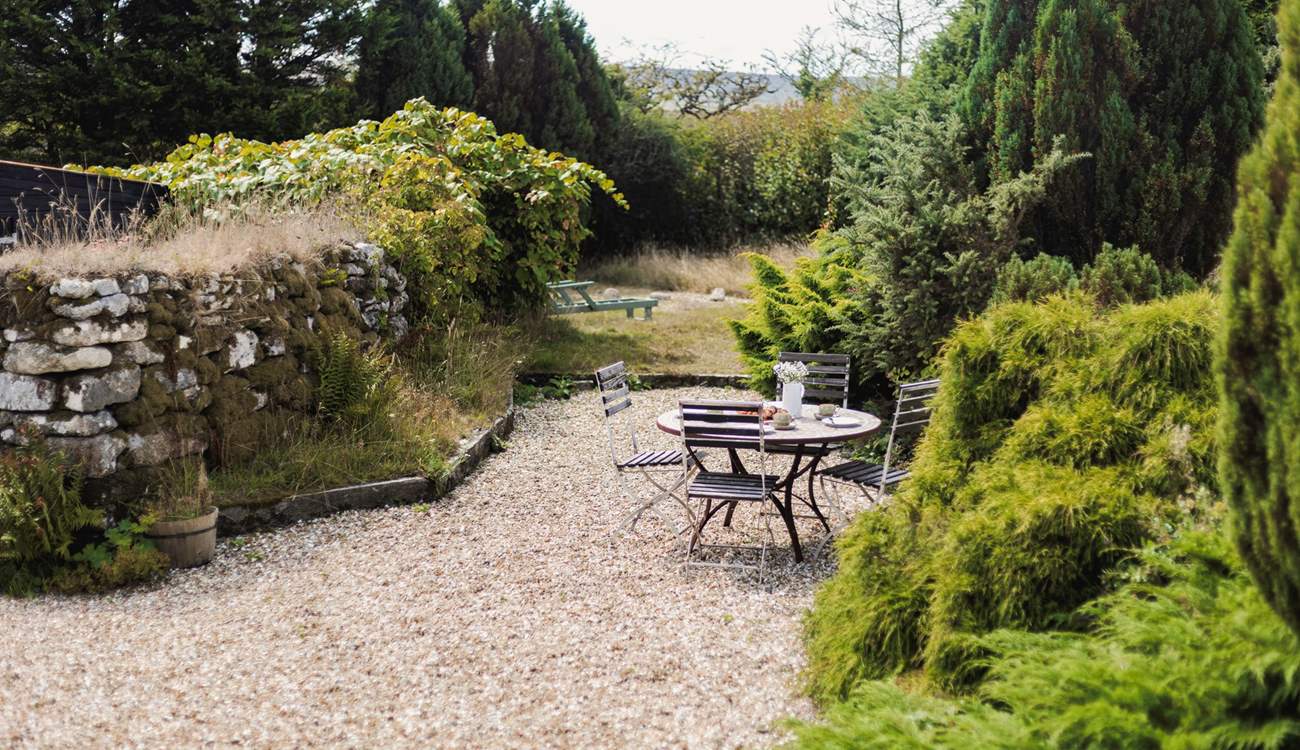 Time for tea and cake in the garden.