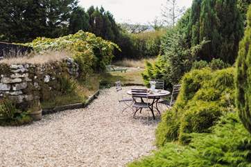 Time for tea and cake in the garden.