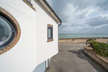 The stunning sea view from the balcony of the main bedroom.